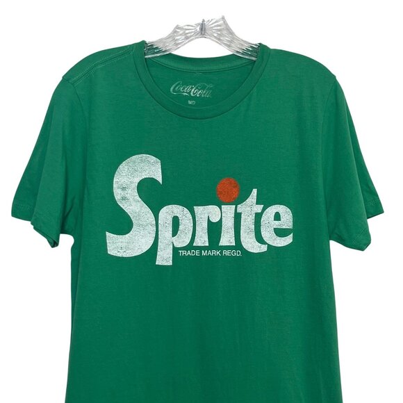 Sprite Logo Tshirt Mens Medium Green Short Sleeves Coca Cola - Picture 3 of 6